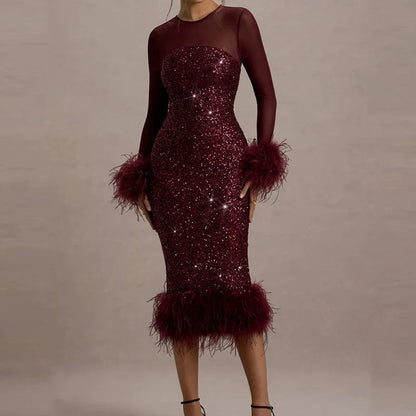 Marina | Women’s Elegant Celeste Midi Dress