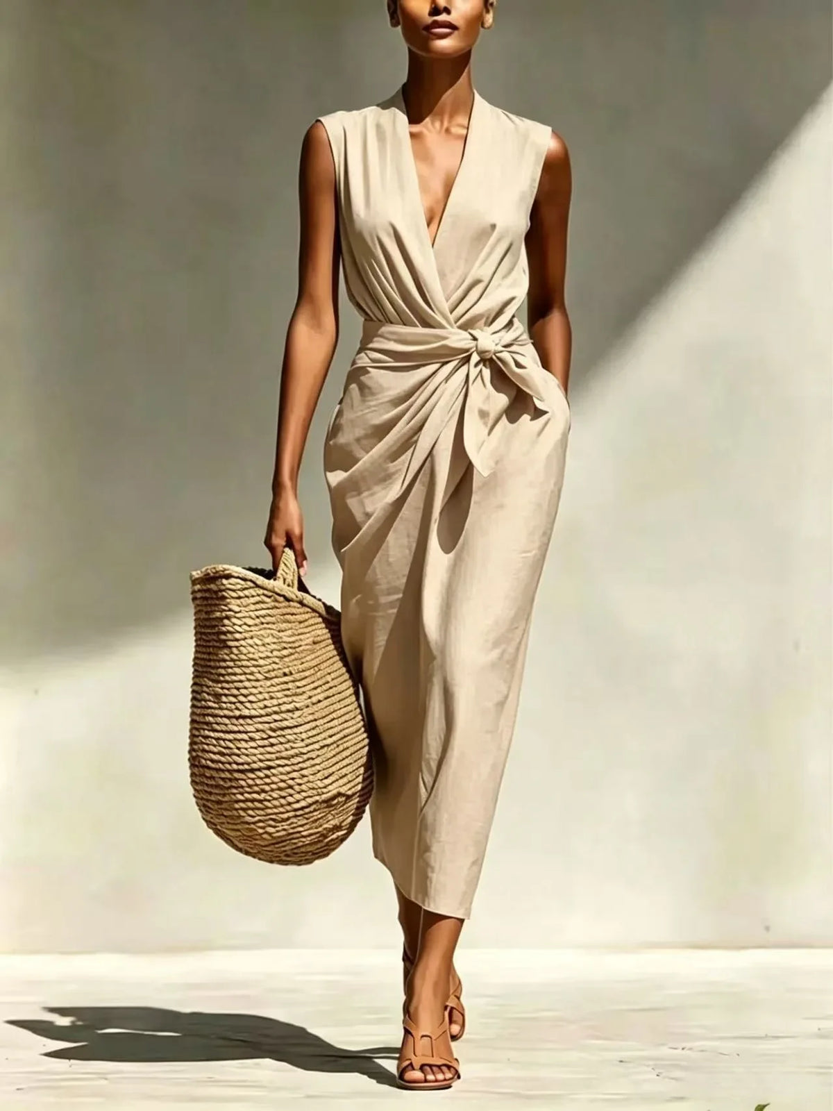 Brynn | Women’s Sleeveless Midi Dress