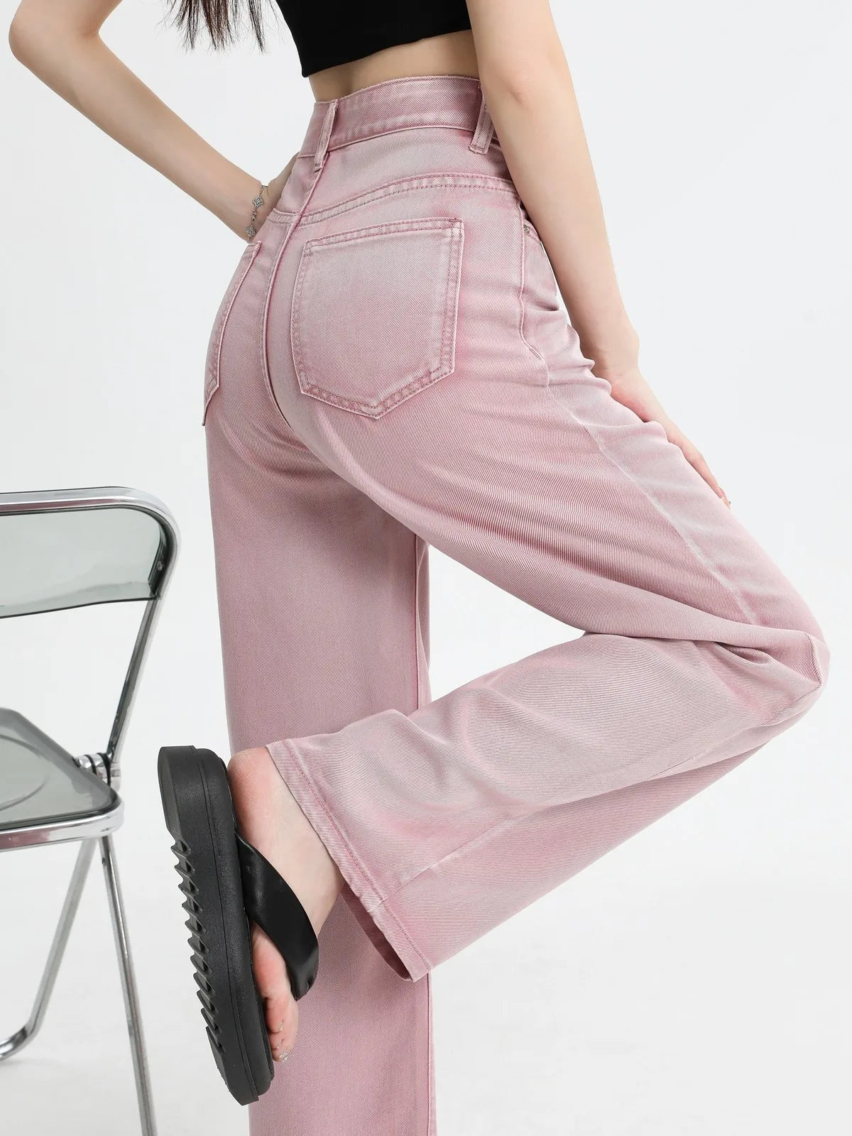 Nicole | Women’s Classic Pink Denim Jeans