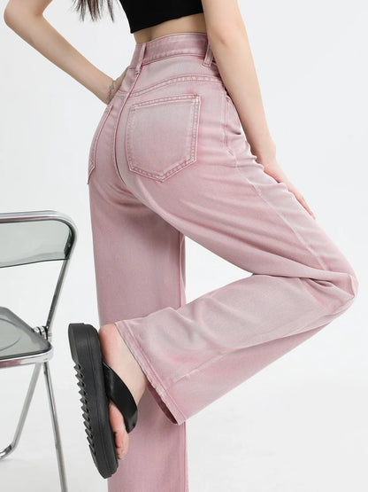Nicole | Women’s Classic Pink Denim Jeans