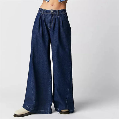 Erin | Women’s Modern Pleated Wide-Leg Jeans