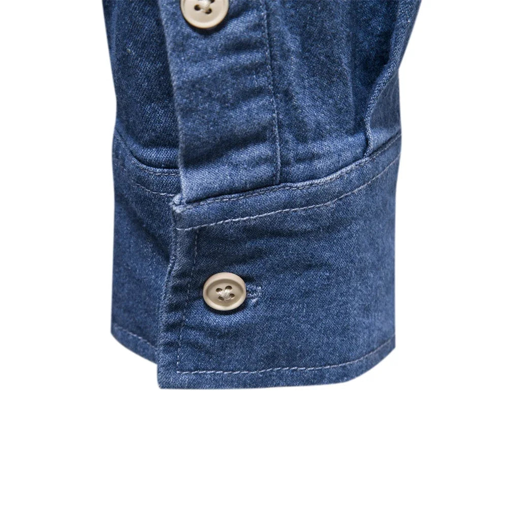 Torvyn | Men’s Light Blue Denim Button Up Shirt