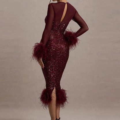 Marina | Women’s Elegant Celeste Midi Dress