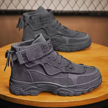 Zack | Men’s Casual Ankle Boots with Strap & Lace-Up Detail