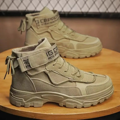 Zack | Men’s Casual Ankle Boots with Strap & Lace-Up Detail