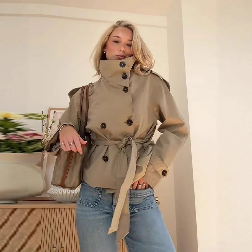 Lainey | Women’s Cropped Trench Jacket