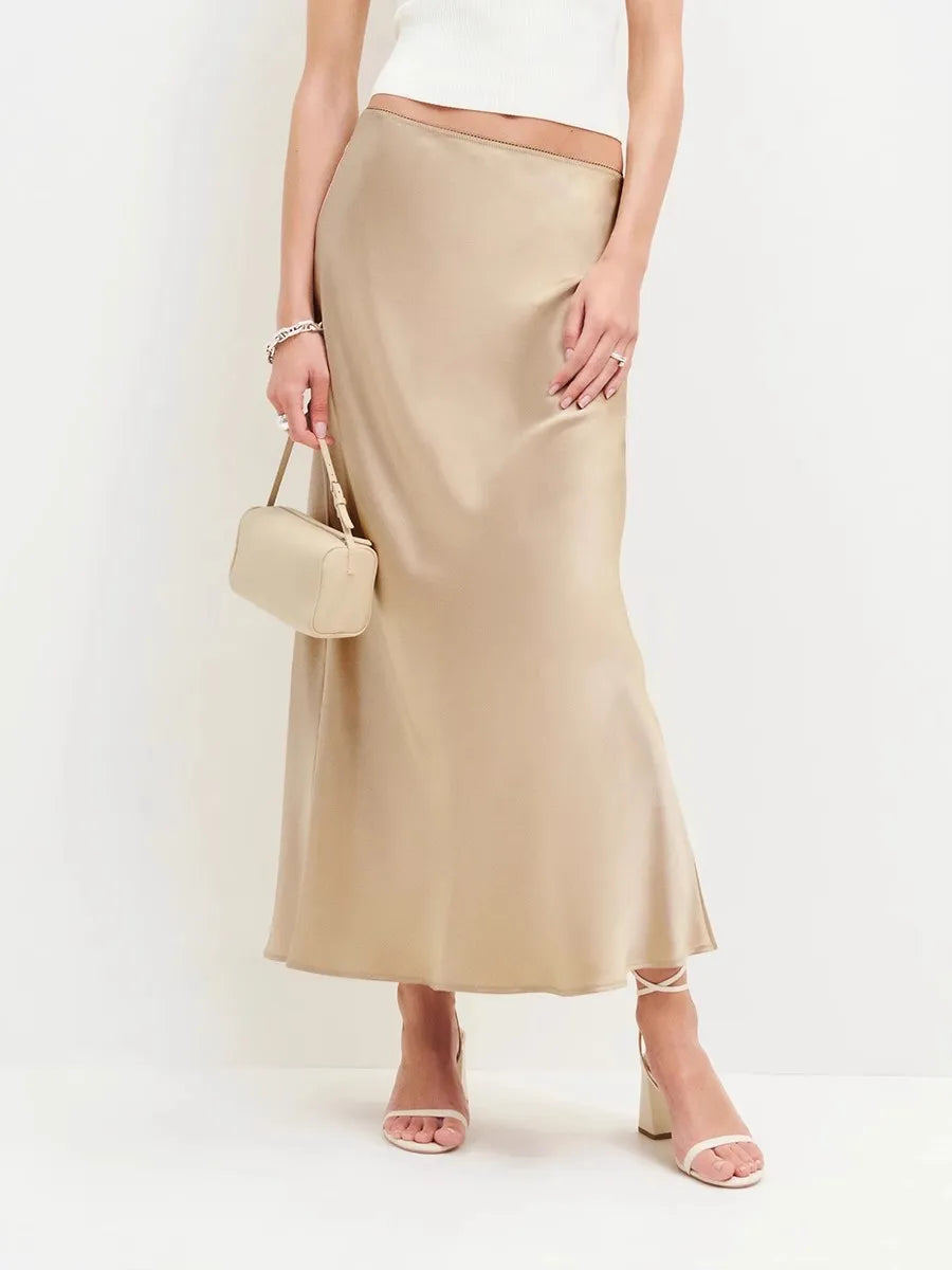 Monica | Women’s Modern Luxe Midi Skirt