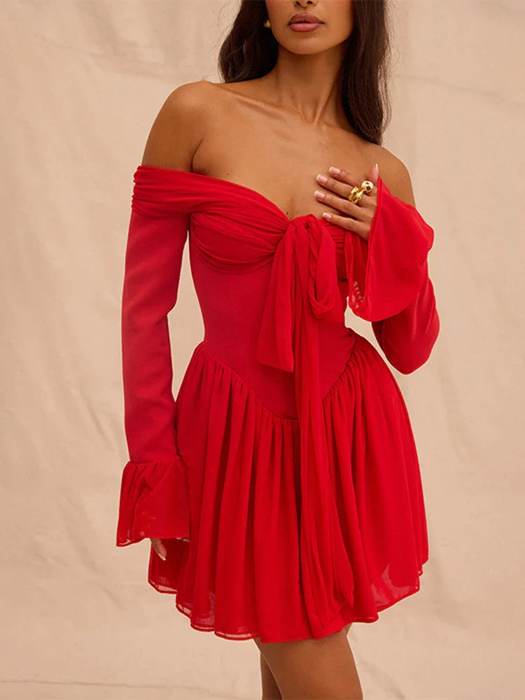 Madeline | Women’s Elegant Scarlet Muse Mini Dress