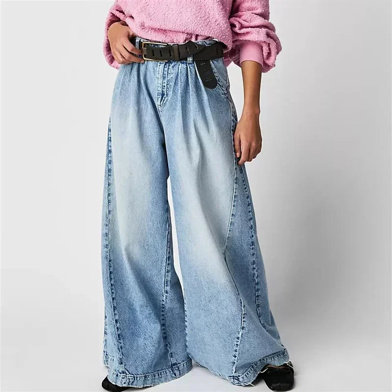 Erin | Women’s Modern Pleated Wide-Leg Jeans