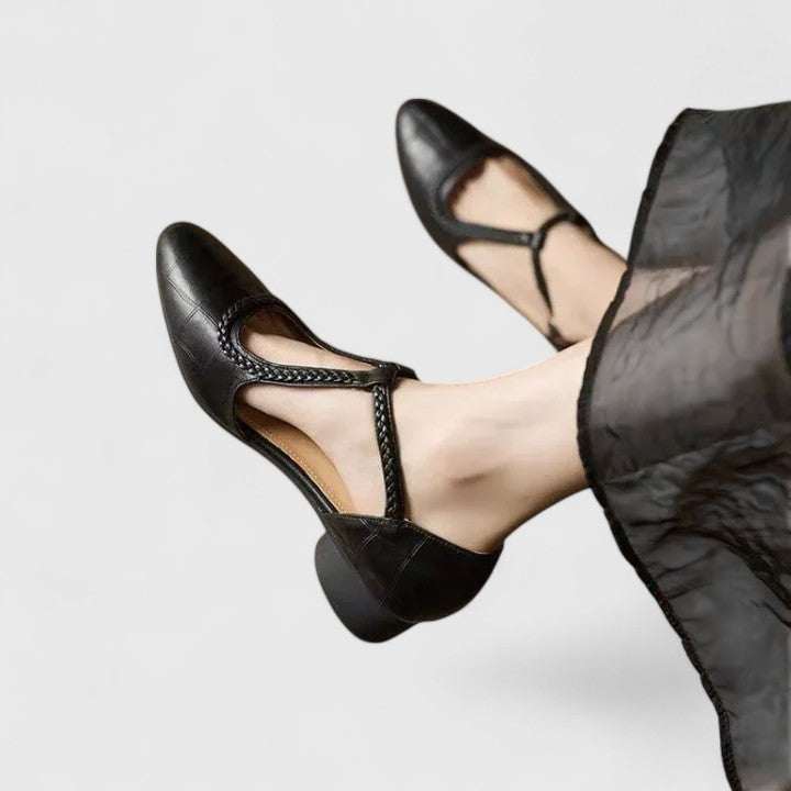 Adeline | Women’s Elegant T-Strap Flat Sandals