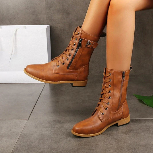 Brynlee | Women’s Lace-Up Mid-Calf Boots