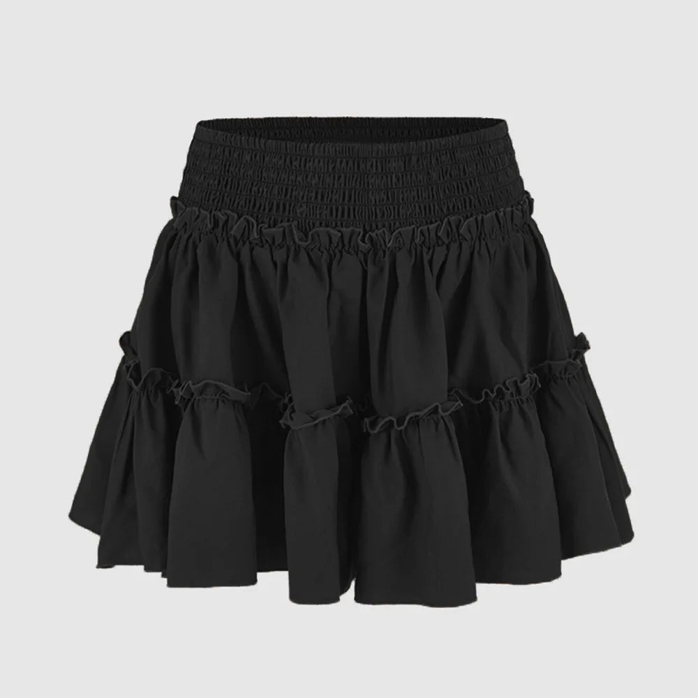 Sabrina | Women’s Flowy Leopard Ruffle Midi Skirt