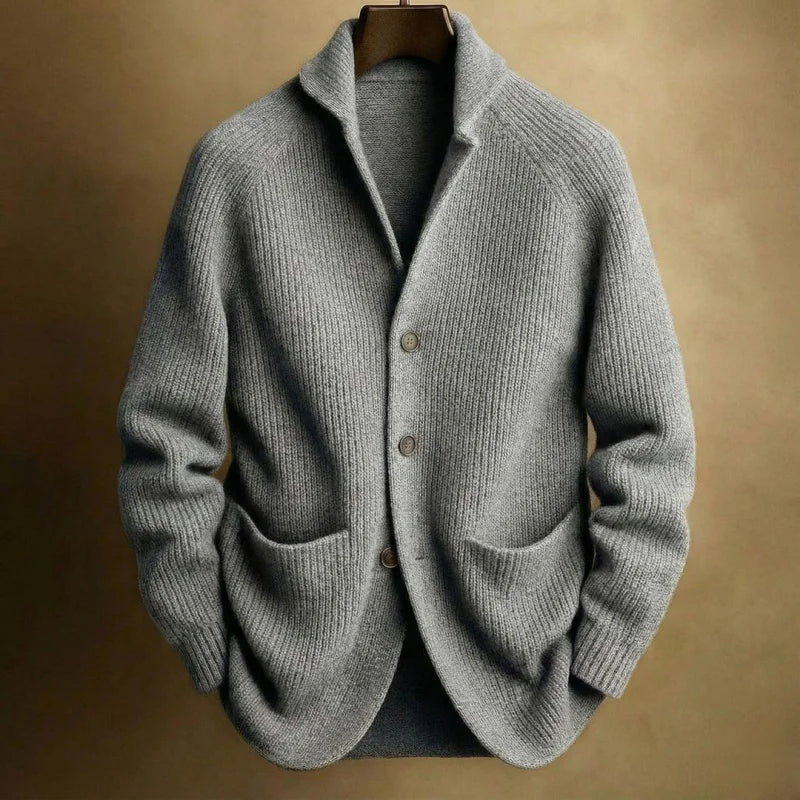 Brooksby | Men’s Ribbed Knit Cardigan