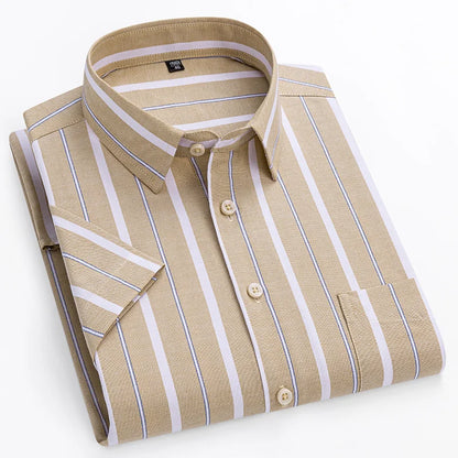 Steven | Men’s Striped Short Sleeve Button Up Shirt