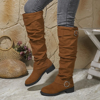 Cecily | Women’s Knee-High Buckle Boots