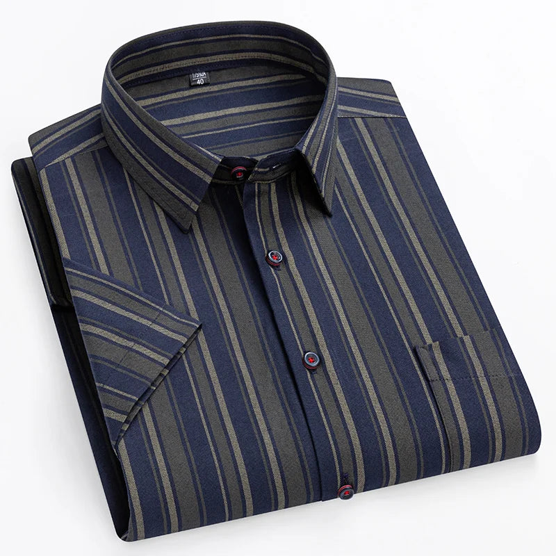 Steven | Men’s Striped Short Sleeve Button Up Shirt