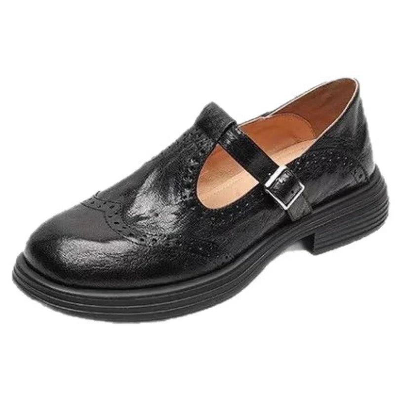 Wren | Women’s Classic Leather T-Strap Mary Jane Shoes