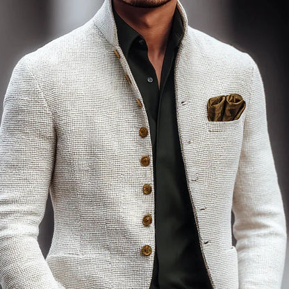 Beckham | Men’s Stand-Collar Knit Blazer