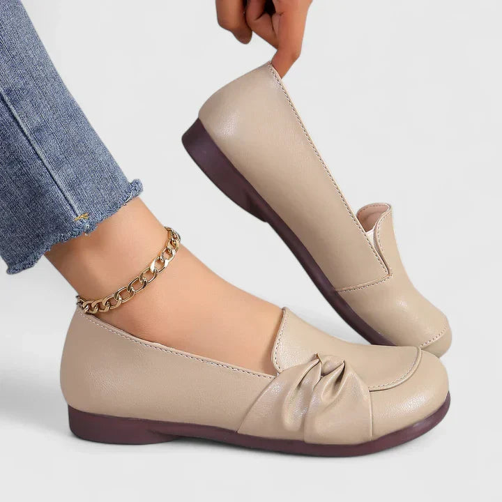 Maristella | Women’s Elegant Bow Detail Slip On Flats