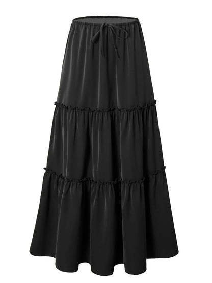 Daphne | Women’s Tiered Meadow Print Maxi Skirt