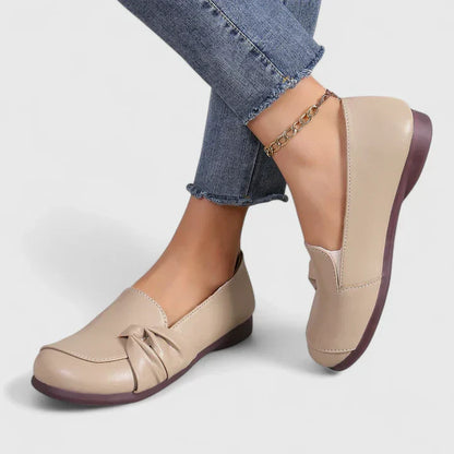 Maristella | Women’s Elegant Bow Detail Slip On Flats