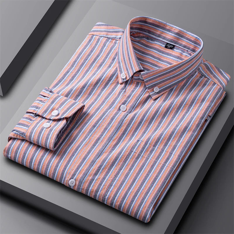 Stellan | Men’s Striped Oxford Button Up Shirt