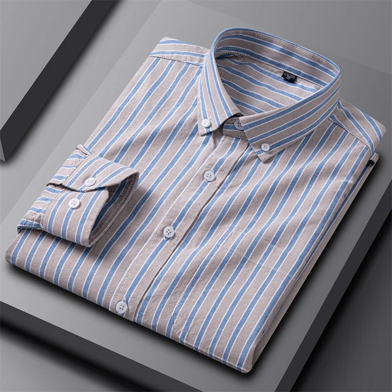 Stellan | Men’s Striped Oxford Button Up Shirt