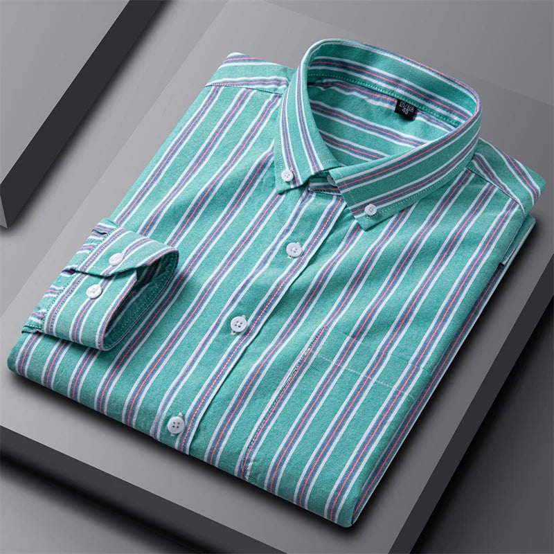 Stellan | Men’s Striped Oxford Button Up Shirt
