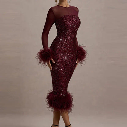 Marina | Women’s Elegant Celeste Midi Dress