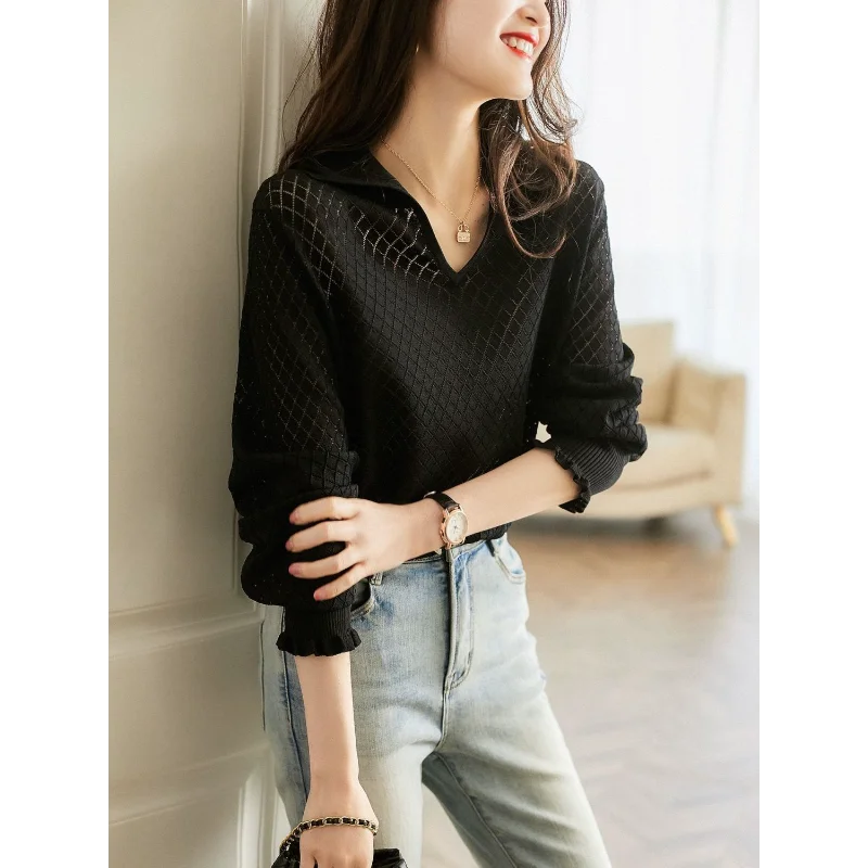 Irene | Women’s Céleste Diamond Knit Top