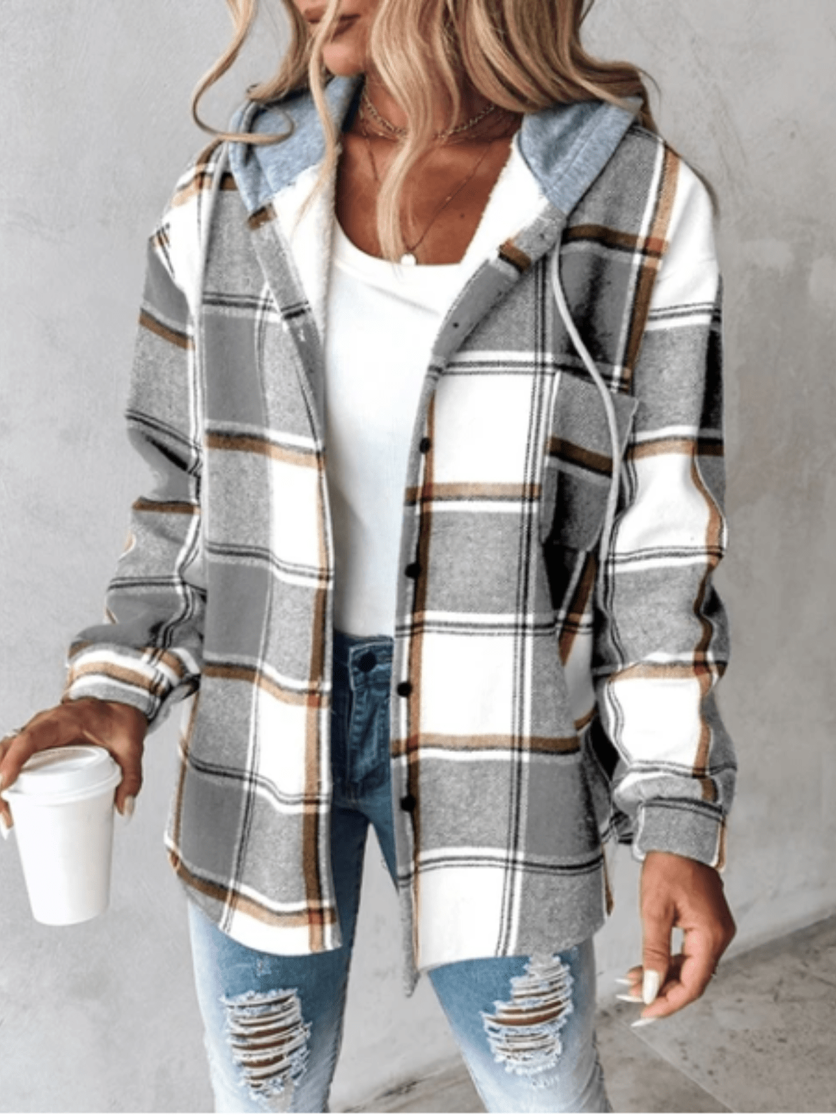 Hadassa | Women’s Checkered Hoodie