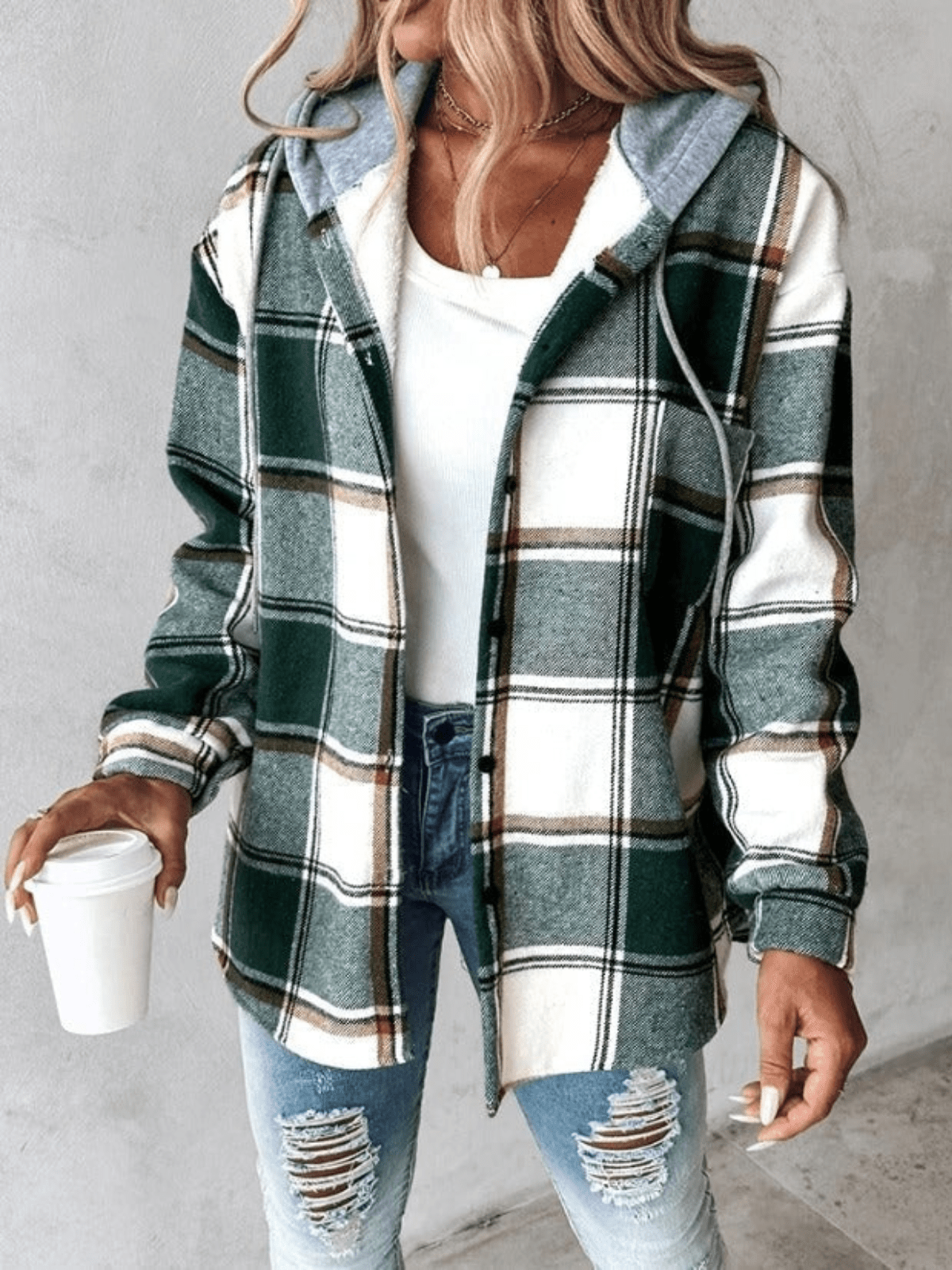 Hadassa | Women’s Checkered Hoodie