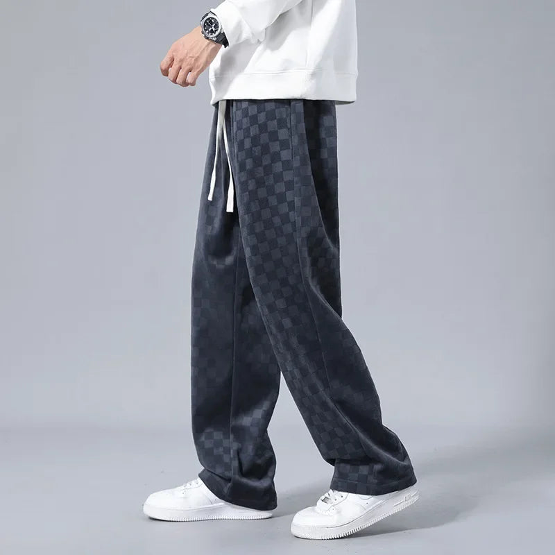 Redford | Men’s Checkered Wide-Leg Sweatpants