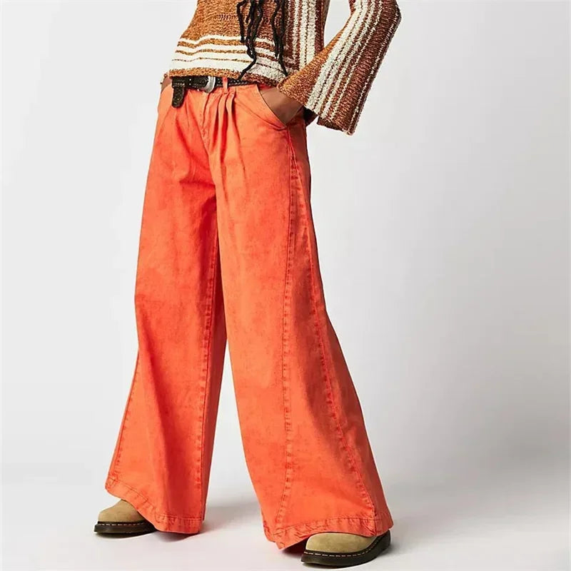 Erin | Women’s Modern Pleated Wide-Leg Jeans