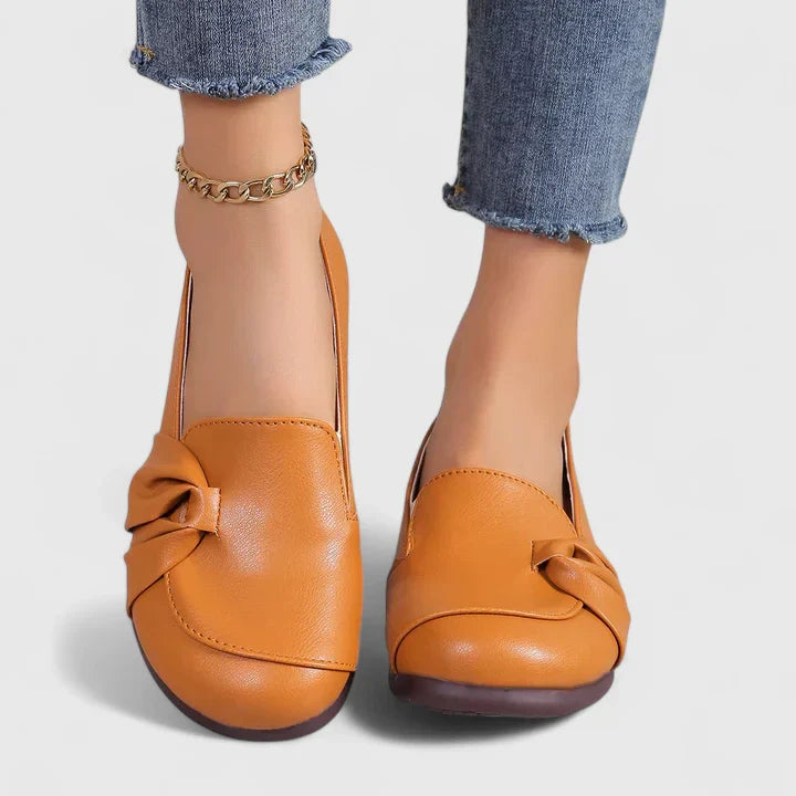 Maristella | Women’s Elegant Bow Detail Slip On Flats