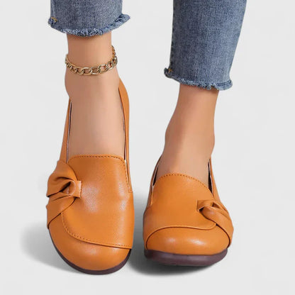 Maristella | Women’s Elegant Bow Detail Slip On Flats
