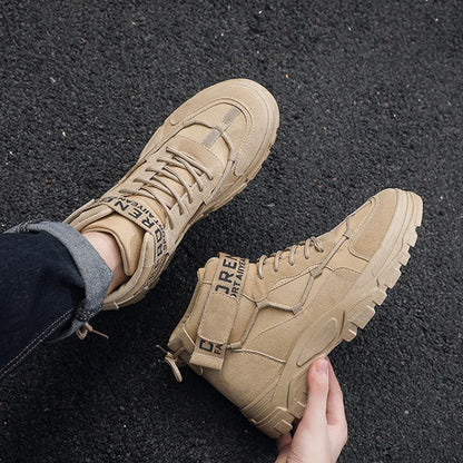 Zack | Men’s Casual Ankle Boots with Strap & Lace-Up Detail