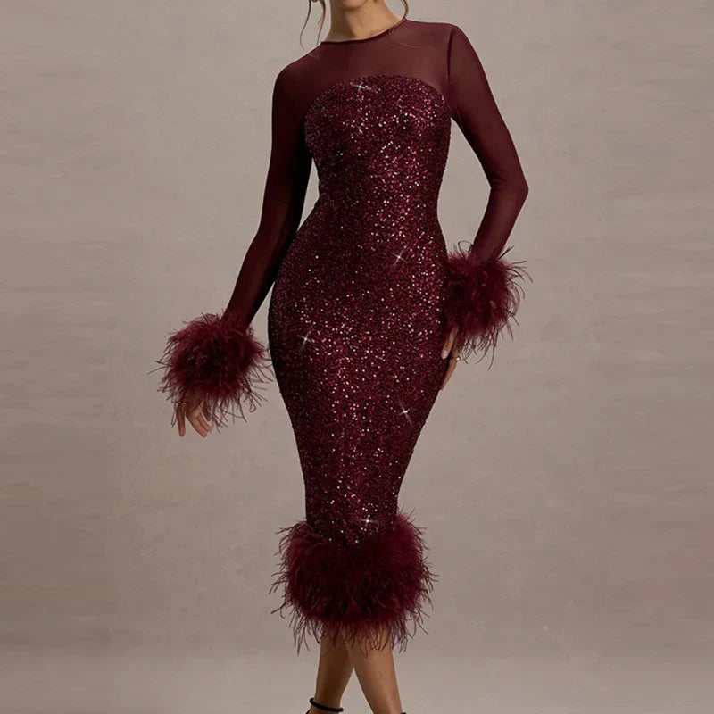 Marina | Women’s Elegant Celeste Midi Dress