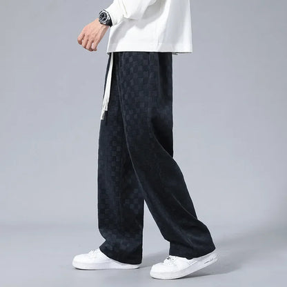 Redford | Men’s Checkered Wide-Leg Sweatpants