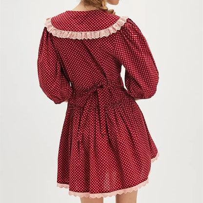 Hannah | Women’s Feminine Lace Collar Mini Dress