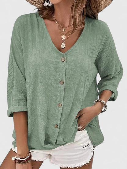 Blythea | Women’s Sophisticated Button Front Blouse