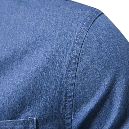 Declan | Men’s Denim Button-Up Shirt with Chest Pockets