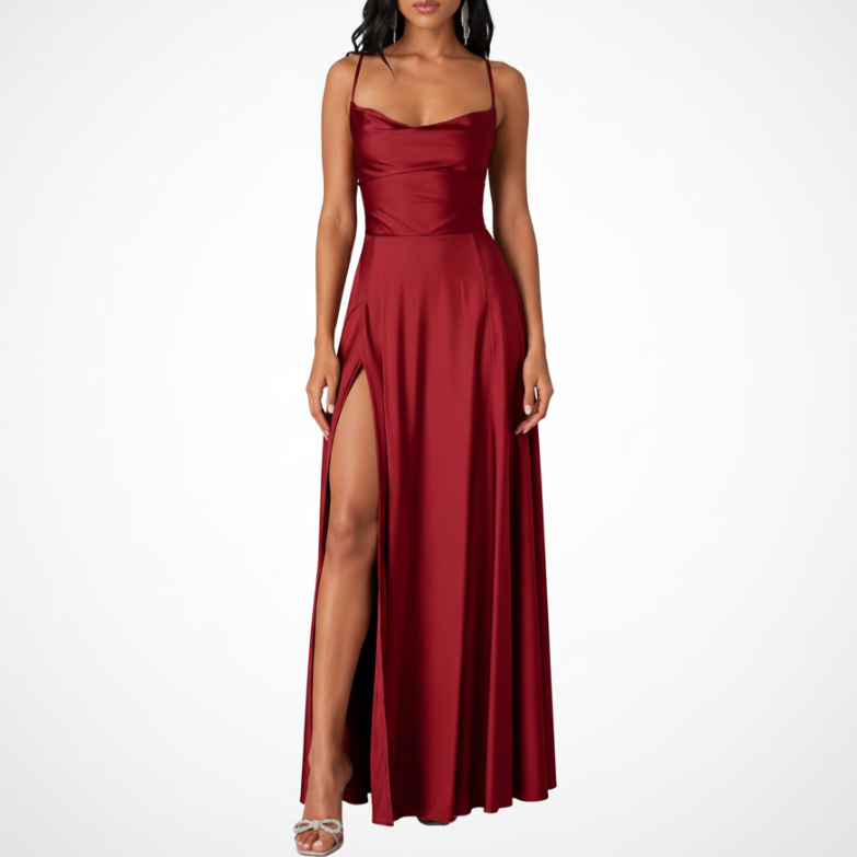 Aubrielle | Women’s Cowl Neck Maxi Dress