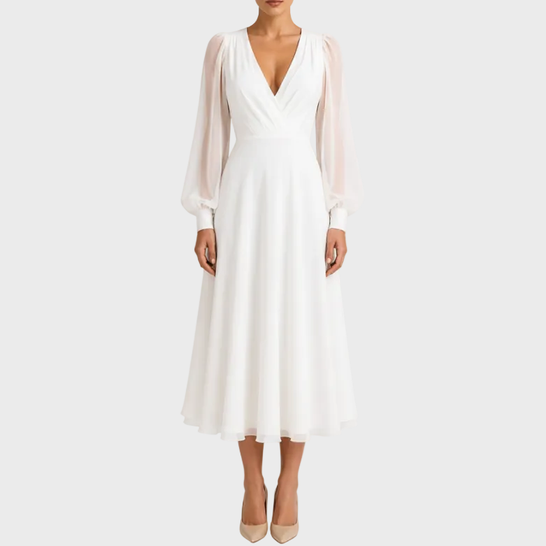 Marlowe | Women’s V-Neck Puff Dress