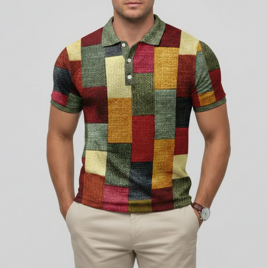 Levi | Men’s Patchwork Polo Shirt
