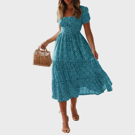 Lydia | Women’s Square-Neck Midi Dress