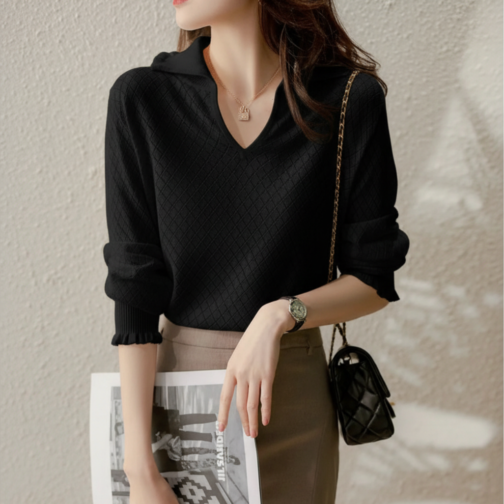 Irene | Women’s Céleste Diamond Knit Top