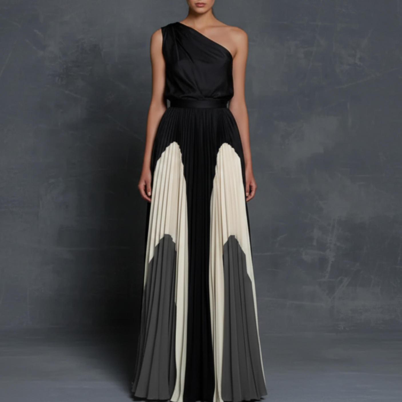 Giselle | Women’s Artistic One Shoulder Maxi Dress
