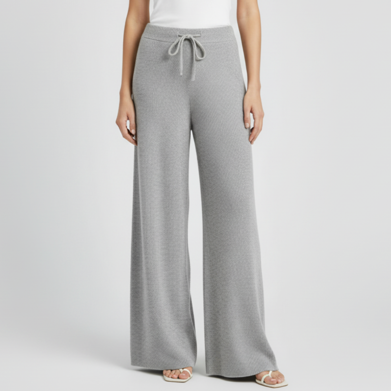 Brianna | Women’s Maternity Soft Knit Drawstring Wide-Leg Trousers