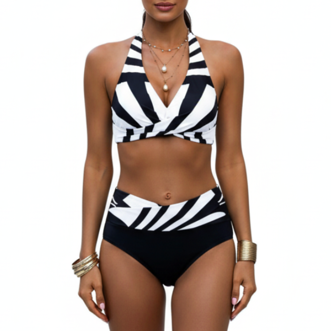 Zariah | Women’s Halter Neck Two-Piece Swimsuit with Adjustable Straps